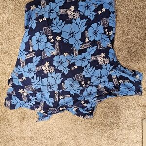 Navy Floral Button Down Shirt